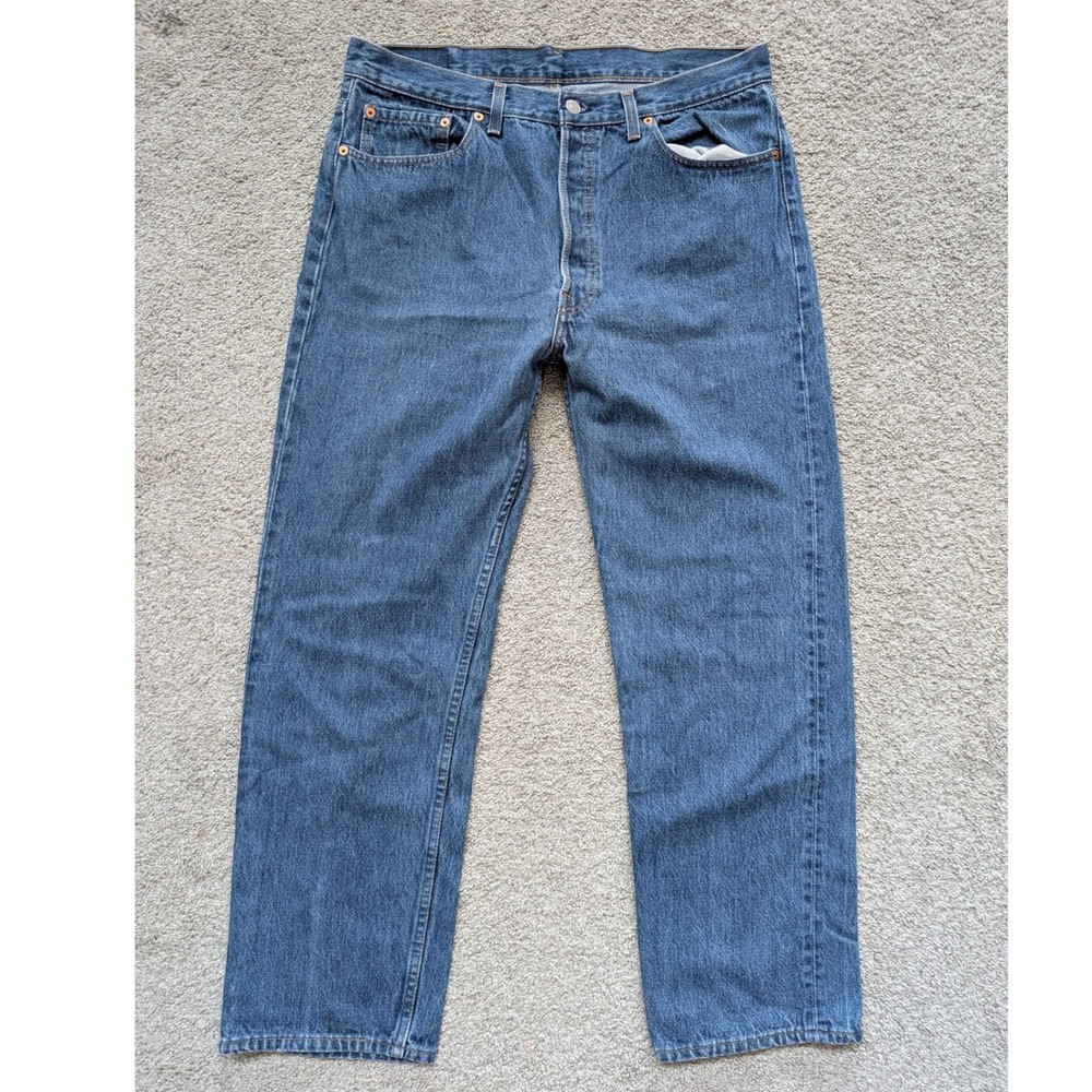 Vintage 1994 Levis 501XX 38x30 (actual 37x29.5)Made USA Button Fly Faded Jean